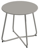 Tavolino da Gardino Ø45 cm in Ferro Epoxy Tortora