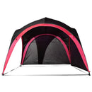 Tenda da Spiaggia Campeggio Protezione Raggi UV Nera e Rossa 3.3x3.3x2.55 cm 