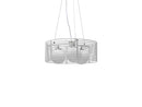 Lampada a Sospensione Ø50xH120 cm in Metallo Cage Bianco