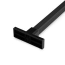 Kit 7 Aste Pantaloni e 2 Vassoi per Armadio 900 mm in Acciaio Emuca Nero