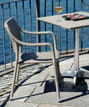 Sedia da Giardino in Alluminio e Wicher Vorghini Malta Avana