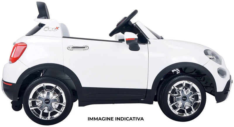Macchina Elettrica per Bambini 12V con Licenza Fiat 500X Anniversary Bianca