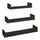Lot de 3 Etagères Murales 60-50-40x15,5x8 cm en Bois Fibre Aimant Noir
