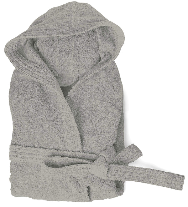 acquista Peignoir en Eponge 100% Coton Gris
