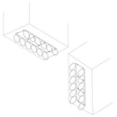 Portabottiglie per Mobili 6 Bottiglie in Acciaio Emuca Cromato
