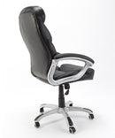 Sedia Poltrona Presidenziale da Ufficio in Similpelle Bozzini Excelsior Nero