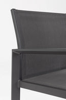 Set Tavolo e 3 Sedie da Giardino in Alluminio Antracite Antracite