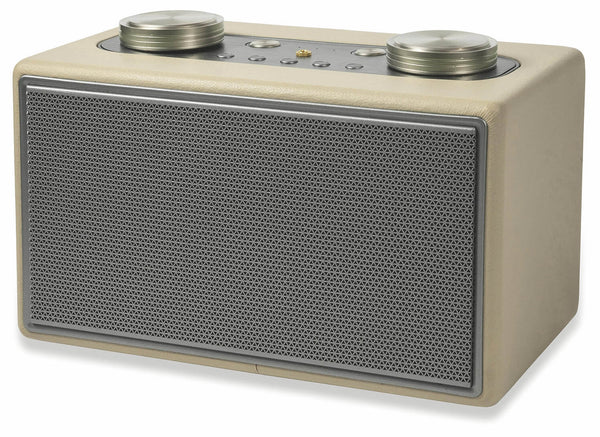 Enceinte sans fil 40 W avec radio en similicuir écru Kooper Twist sconto