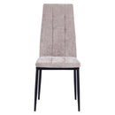 Set 4 Sedie 42x52x98 cm in Tessuto Milano Marroni