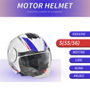 Casco Jet per Scooter Visiera Lunga e Parasole Taglia S Bianco