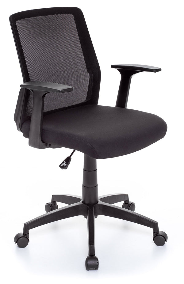 Chaise de bureau opérative en tissu noir acquista