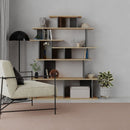 Libreria design 120x29,2x149 cm Apollon rovere e antracite