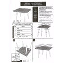 Tavolo da Giardino in Polyrattan Quadrato 80x80x77cm Adila Melange Noce