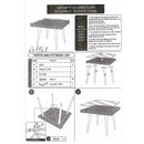 Tavolo da Giardino in Polyrattan Quadrato 80x80x77cm Adila Melange Noce