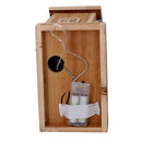 Casetta legno con led naturale cm 19x12xh30,7