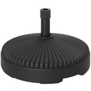 Base per Ombrellone Ø55x30 cm Riempibile con Acqua o Sabbia in HDPE Nero   
