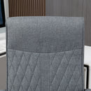 Sedia da Ufficio Girevole con Funzione Dondolo 65x65x102-112,5 cm Altezza Regolabile Grigio
