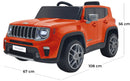 Macchina Elettrica per Bambini 12V con Licenza Jeep Renegade Arancione