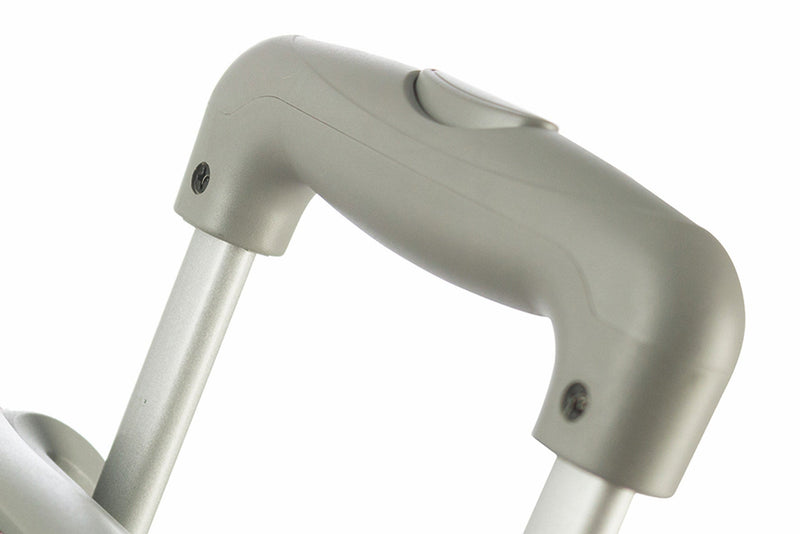 Trolley Valigia Bagaglio a Mano Rigida in ABS 4 Ruote Soriani Silver