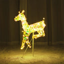Renna Luminosa Natalizia 58x59 cm con LED da Esterno in Metallo Luce Calda      