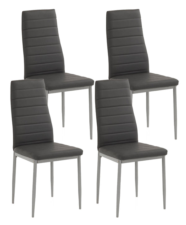 online Chaise 41x39x95 cm en Similicuir Gris