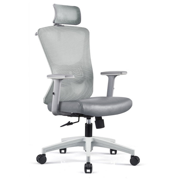 online Sedia Poltrona Direzionale da Ufficio in Similpelle Grigio Chiaro