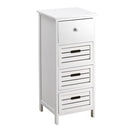 Cassetiera con 4 Cassetti in Legno Paulownia Bianco Fadi