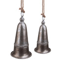 Set di 2 Campane con Fregio 32 cm Silver
