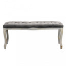 Panca Misty in Velluto Taupe 110x36x47 h cm in Legno Tortora