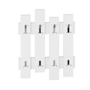 Appendiabiti a muro 64x81 cm Wave bianco 8 ganci Bianco