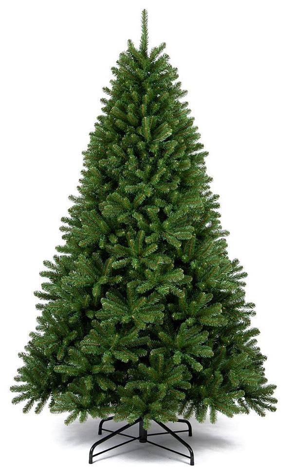 Albero di Natale Artificiale Realistico Folto 240 cm 2434 Rami Apertura a Ombrello Verde sconto
