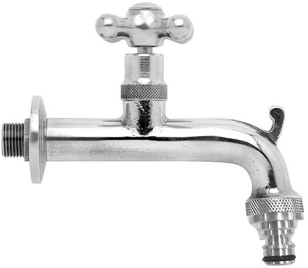 acquista Robinet de fontaine de jardin en laiton chromé avec raccord rapide Morelli Plenty