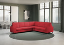 Divano Angolare 6 Posti 286x246x85 cm Sakar in Tessuto Rosso