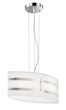 Lampada a Sospensione da Interno Attacco E27 in Metallo Cromo