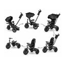 Triciclo Passeggino per Bambini 6 in 1 con Seggiolino Reversibile Qplay Premium Nero