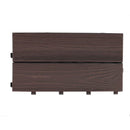 Set 14 Piastrelle Autobloccanti in Plastica Effetto Legno 37,7 x 18,6 cm da Interno o Esterno 