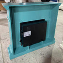Camino Elettrico da Pavimento 109x102x21,5 cm Effetto Fiamma 1500W Sined Lipari Turchese
