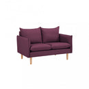 Divano 2 Posti Florin 130x84x51 h cm in Tessuto Viola