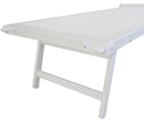 Lettino Prendisole da Giardino 185x61x39,5 cm Telaio in Alluminio Bianco e Textilene Bianco