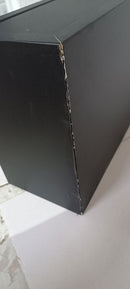 Mensola da Parete con 2 Cassetti 88,2x13,4x23,7 cm in Fibra di Legno Domino Maxi Nero Seconda Scelta