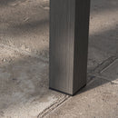 Tavolo per Esterni Rettangolare 100x60 cm in Alluminio Effetto Legno Marrone