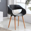 Set 4 Sedie in Polipropilene 45x71x60 cm Gambe in Faggio Fold Nero