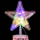 Albero di Natale Luminoso Ø80x220 cm 592 LED RGB con 8 Giochi di Luce da Esterno in Metallo Multicolore      