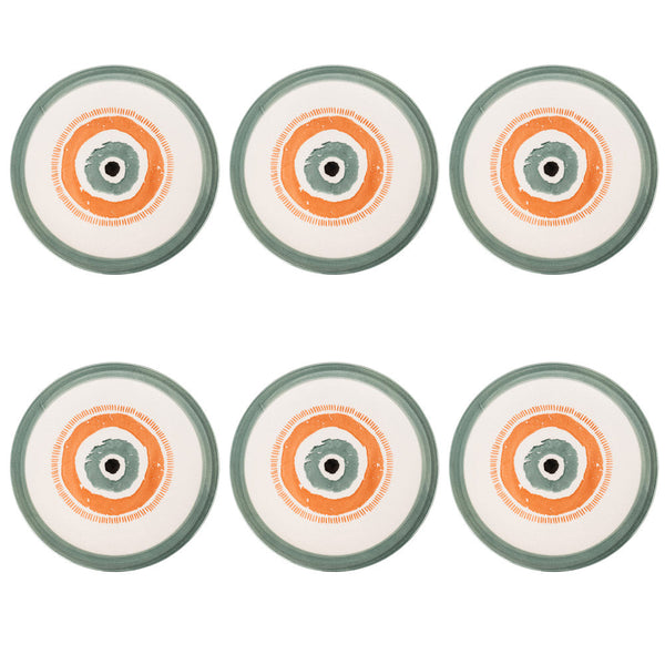 acquista Set 6 Piatti Piani Ø26x2 cm in Dolomite VdE Tivoli 1996 Occhio Marino