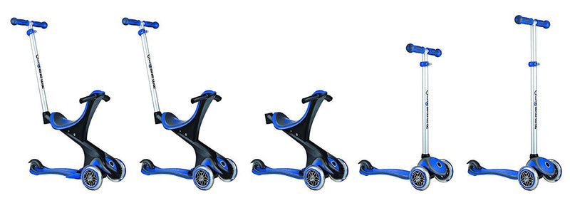Monopattino Passeggino Triciclo 3 Ruote 5 in 1 Globber Evo Comfort Blu