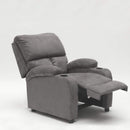 Poltrona Relax Reclinabile Manuale 100x76x94 cmin Microfibra Grigio