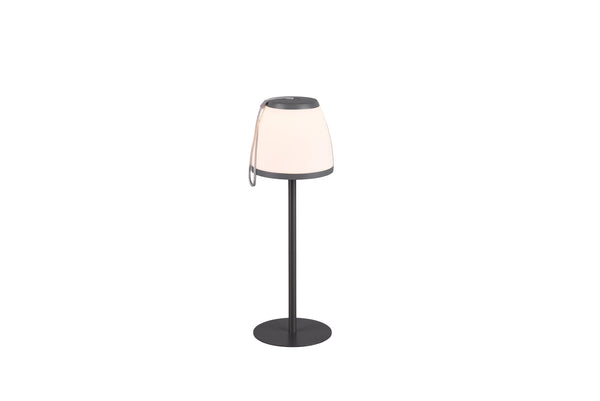 sconto Lampe de table LED d'extérieur en plastique anthracite