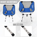 Sedia da Campeggio Pieghevole con Sacca da Viaggio 58x49x64 cm  TravP Blu