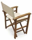 Set 2 Sedia Regista da Giardino Richiudibile in Legno di Acacia Soriani Bali Beige