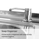 Lavello Cucina Commerciale 120x60x79 cm in Acciaio Doppia Vasca Rubinetto Gocciolatoio Destro  